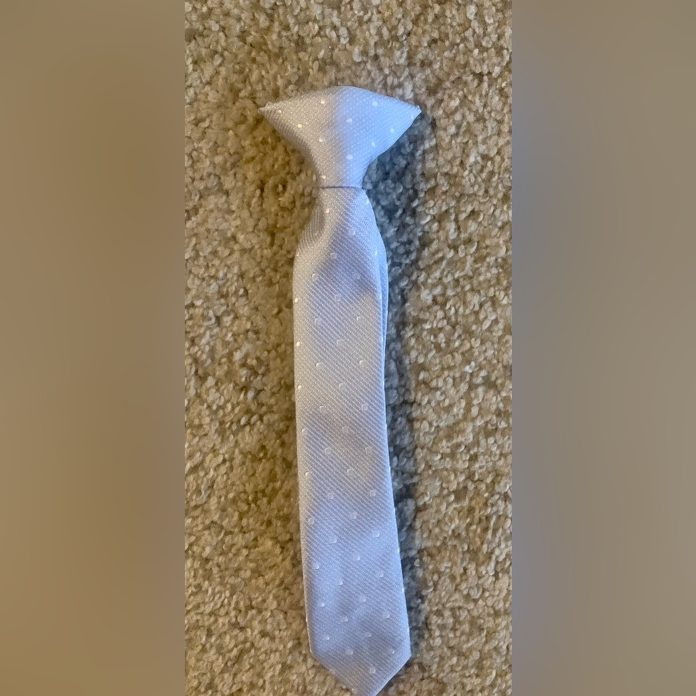 Little Boy’s Blue Polka Dot Necktie